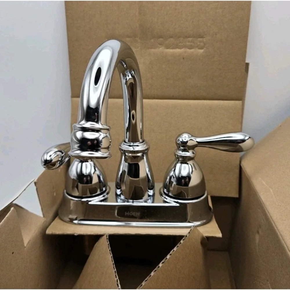 Moen Caldwell WS84667 Chrome 2 Handle Bathroom Faucet Open Box Complete?